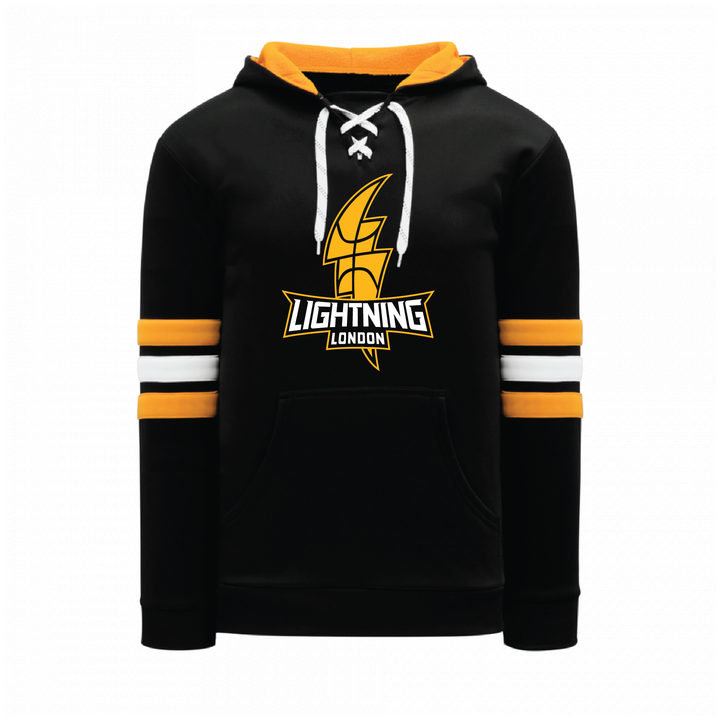 Adult Jersey Hoody - Black/Gold/White