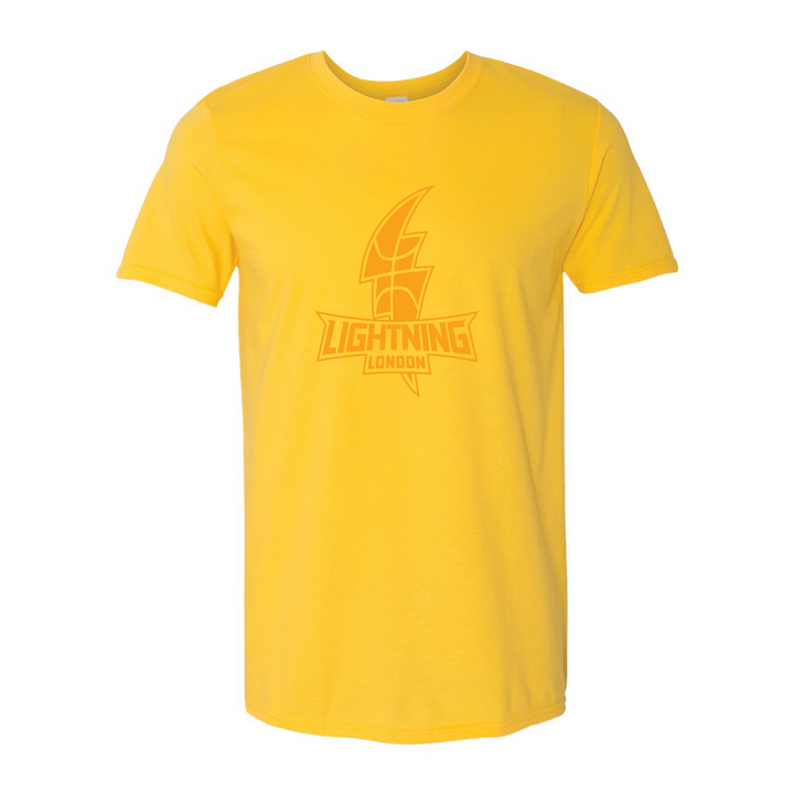 Adult 7.5 oz. Tee Shirt -  Gold Logo on Gold